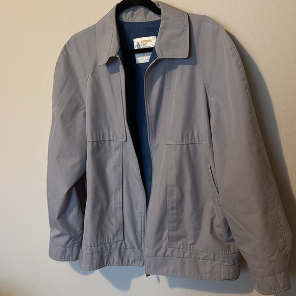 Vintage London Fog Jacket Size 42 Reg Grey Waterproof Mayerial Zipper EUC Mens - Picture 7 of 14